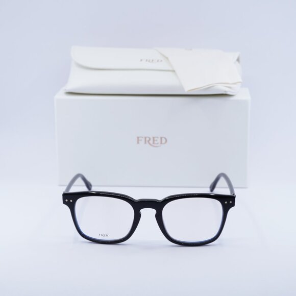 Fred FG50006I 001 Square 50mm Eyeglasses - Black - Picture 7 of 10